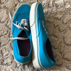 Blue Vans shoes